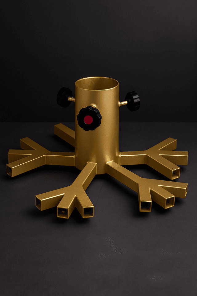 Stalumo Premium – Christmas Tree Stand Snowflake – Gold – Small