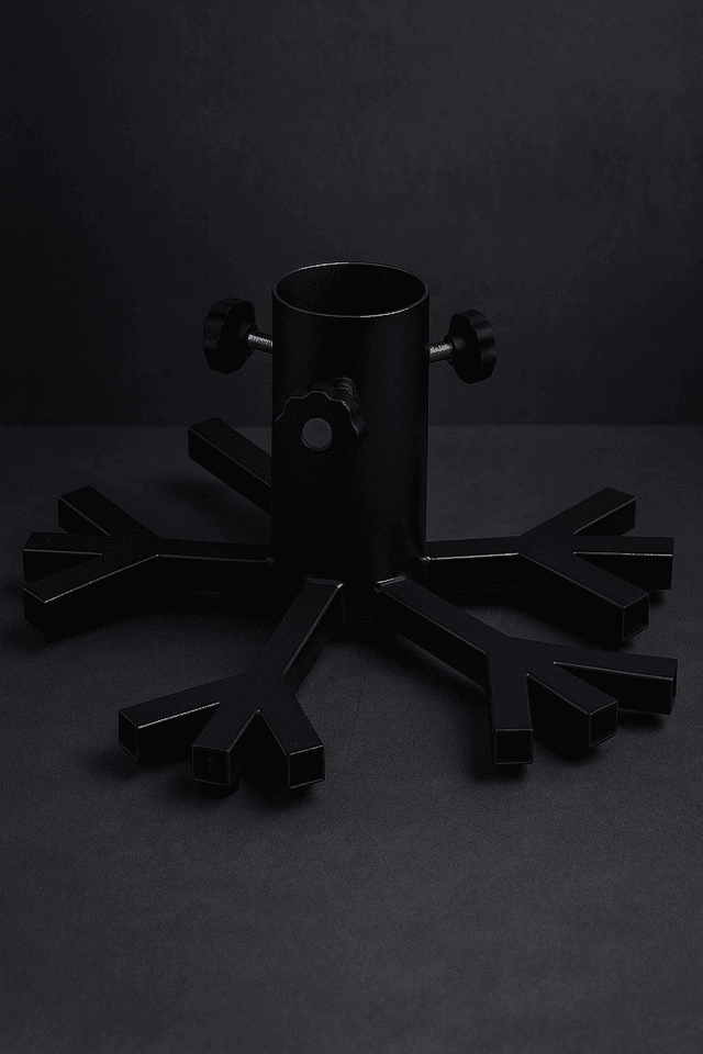Stalumo Premium – Christmas Tree Stand Snowflake – Black – Small