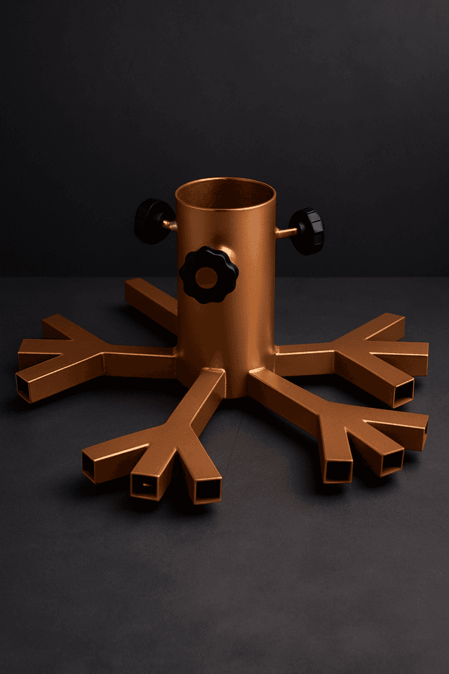 Stalumo Premium – Christmas Tree Stand Snowflake – Copper – Small